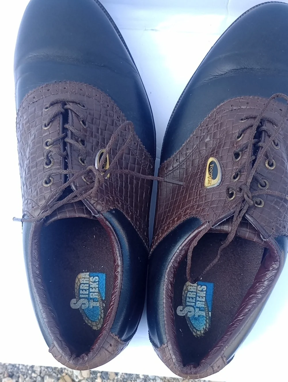 Men's Footjoy Sierra Treks Comfort Lace Up Leather Golf Shoes Size 10 M #58833
